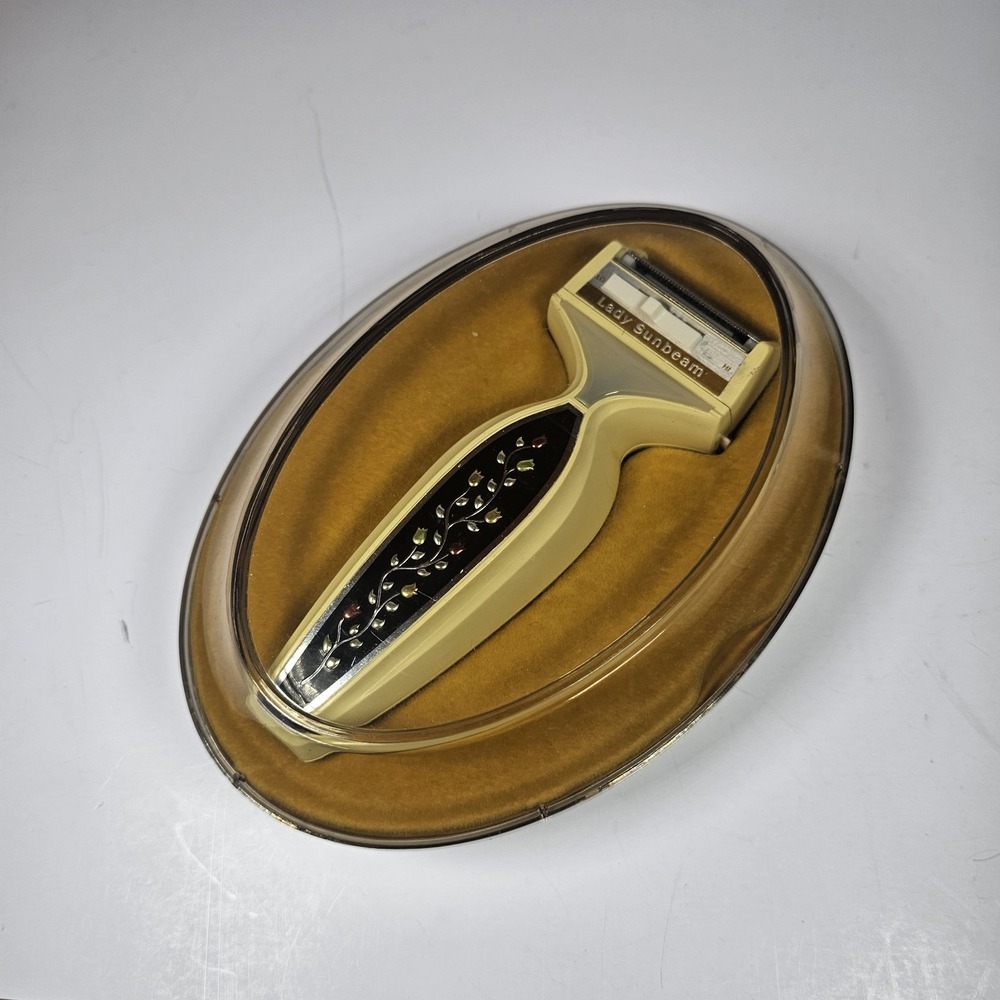 Vintage 1970s Lady Sunbeam Electric Rascal Razor for Women Light Floral Works